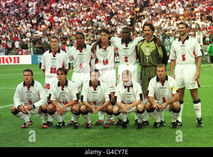 LINE-UP DE L’ANGLETERRE Banque D'Images