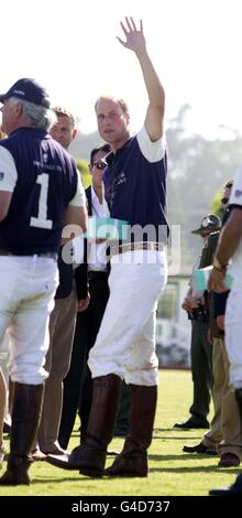 Le duc de Cambridge participe à un match de polo de charité au Santa Barbara Polo Club, Californie, États-Unis. Banque D'Images