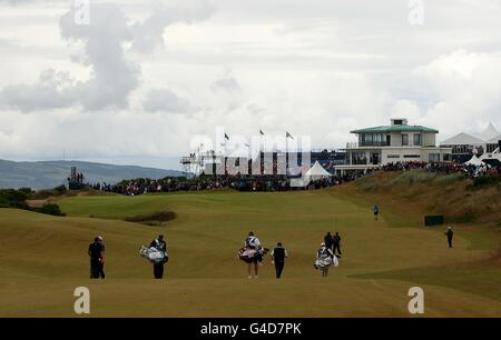 Golf - 2011 Barclays Scottish Open - quatrième jour - Castle Stuart Golf Links.Vue générale du parcours pendant le quatrième jour de l'Open d'Écosse de Barclays, à Castle Stuart Golf Links, Inverness. Banque D'Images