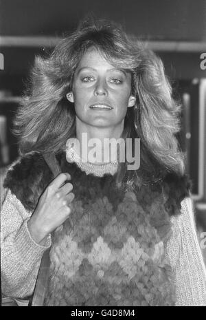 Farrah Fawcett-Majors - l'aéroport d'Heathrow - Londres Banque D'Images