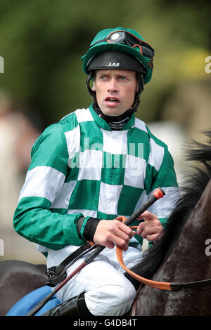 Courses hippiques - 52e rencontre de la coupe John Smith 2011 - tiregiant.com piquets d'été - Hippodrome de York. Jockey Steven Craine Banque D'Images