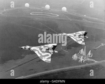 Aviation - bombardiers Vulcan - Vol d'entraînement Banque D'Images