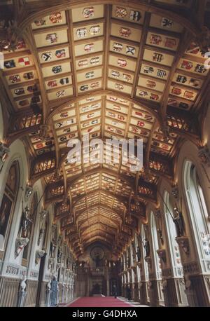 Bâtiments et points de repère - restauré le château de Windsor - Berkshire Banque D'Images