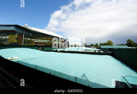 Tennis - 2011 Wimbledon Championships - Aperçu premier jour - le All England Lawn tennis and Croquet Club. Vue générale sur les courts couverts de Wimbledon Banque D'Images