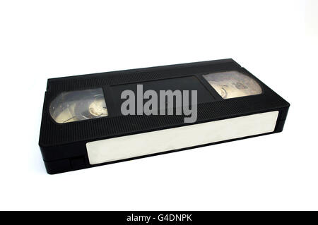 Bande vidéo VHS isolé sur fond blanc Banque D'Images