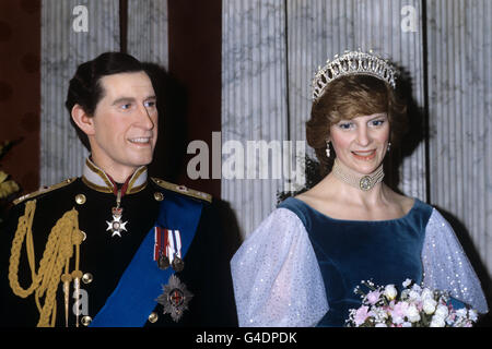 Image - Prince et Princesse de Galles Waxworks - Madame Tussauds, London Banque D'Images