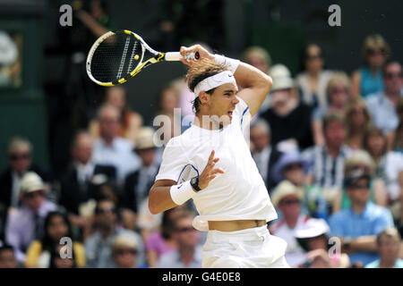 Tennis - Championnats de Wimbledon 2011 - jour treize - le club de tennis et de croquet de pelouse de toute l'Angleterre. Rafael Nadal, Espagne Banque D'Images