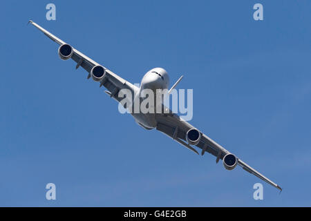 Airbus A380-841 F-WWOW affichant au Farnborough International Airshow Banque D'Images