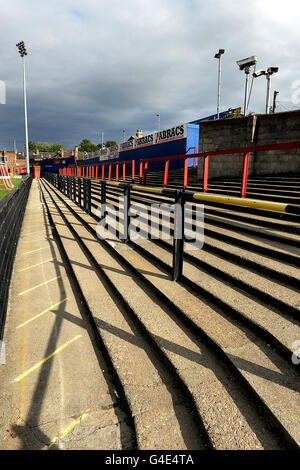 Football - pré saison amicale - York City / Sunderland - Bootham Crescent.Vue sur la terrasse Banque D'Images