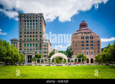 Buncombe County Courthouse et Asheville City Hall, à Asheville, en Caroline du Nord. Banque D'Images