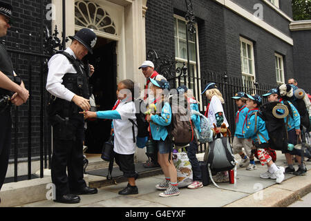 Camp à Downing Street Banque D'Images