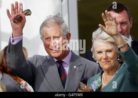 Visite royale à l'hippodrome de Perth Banque D'Images