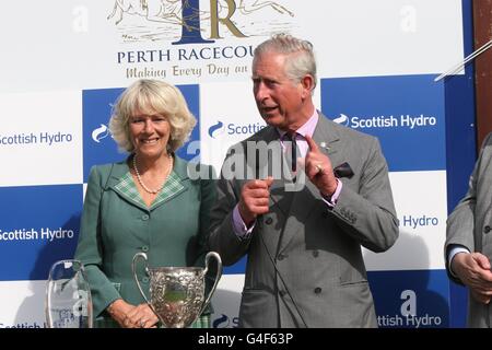 Visite royale à l'hippodrome de Perth Banque D'Images