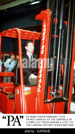 Le PRINCE CHARLES/CHARIOT ÉLÉVATEUR Banque D'Images