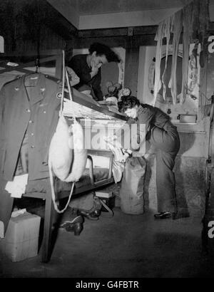 Militaire - le rapatriement des troupes canadiennes - 'Queen Elizabeth' Liner Banque D'Images