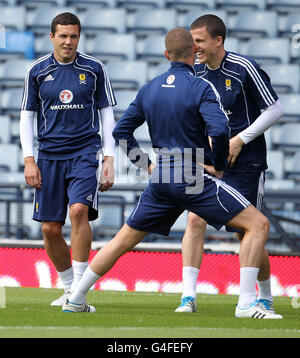 Football - match amical - Ecosse / Danemark - Ecosse Formation - Hampden Park Banque D'Images