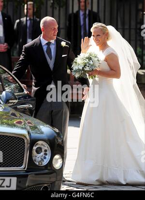 Zara Phillips et Mike Tindall wedding Banque D'Images