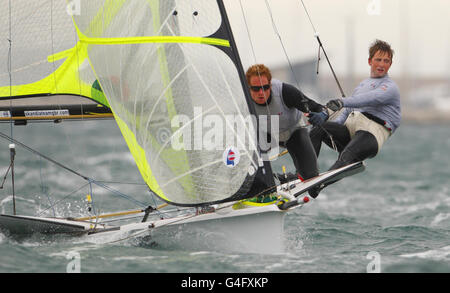 - Voile Jeux Olympiques Londres 2012 Test Event et International Regatta - Jour 10 - Weymouth Banque D'Images