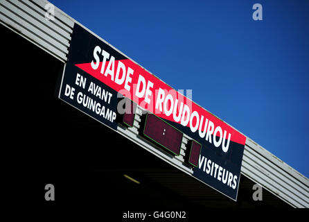 Football - Coupe de la Ligue - Deuxième tour - En Avant Guingamp v vannes OC - Stade du Roudourou Banque D'Images