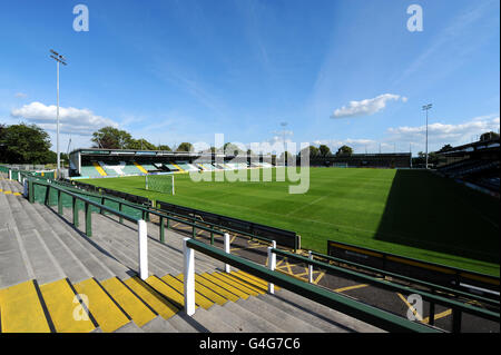 Football - pré saison amical - Yeovil Town / Bristol City - Huish Park. Vue générale sur le parc Huish, stade de la ville de Yeovil Banque D'Images