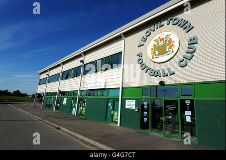 Football - pré saison amical - Yeovil Town / Bristol City - Huish Park. Vue générale sur le parc Huish, stade de la ville de Yeovil Banque D'Images