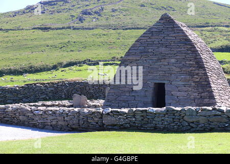 L'Oratoire Gallarus, Irlande. L'une des plus anciennes églises chrétiennes dans le sud-ouest de l'Irlande, une église médiévale construite en pierre. Banque D'Images