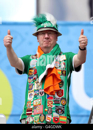 La République d'Irlande est fan des stands lors du match de l'UEFA Euro 2016, Groupe E au Stade de Bordeaux, Bordeaux. APPUYEZ SUR ASSOCIATION photo. Date de la photo: Samedi 18 juin 2016. Voir PA Story FOOTBALL Republic. Le crédit photo devrait se lire: Martin Rickett/PA Wire. Banque D'Images