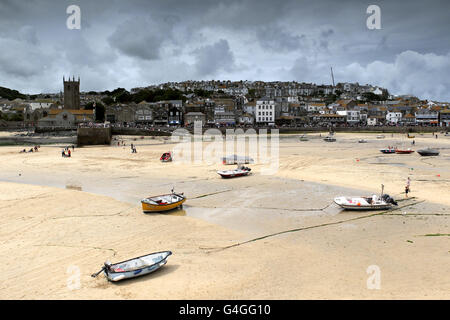 Vues sur Cornwall. Vue générale sur le port de St. Ives Cornwall. Banque D'Images