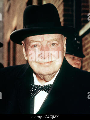 PORTRAIT DE SIR WINSTON CHURCHILL : 1963 Banque D'Images