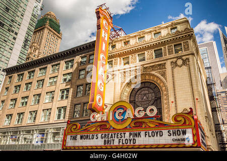 CHICAGO - 22 mars : le célèbre théâtre de Chicago sur State Street le 22 mars 2016 à Chicago, Illinois. Ouvert en 1921, l'outilen Banque D'Images