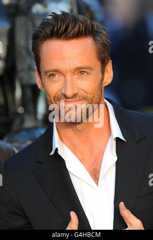 Real Steel Premiere - Londres.Hugh Jackman arrive pour la première de Real Steel à l'Empire Leicester Square, Londres. Banque D'Images