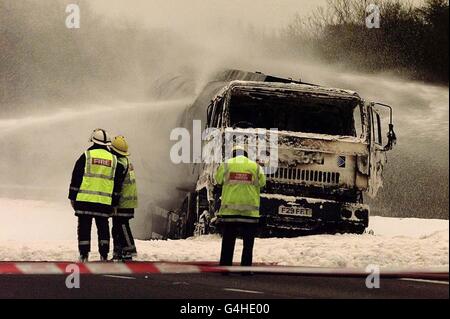 Camion-citerne de carburant fire/mousse Banque D'Images