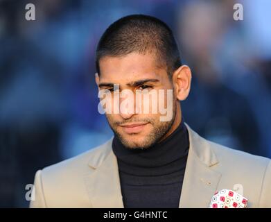 Real Steel Premiere - Londres.Amir Khan arrive pour la première de Real Steel à l'Empire Leicester Square, Londres. Banque D'Images