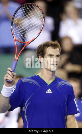 Tennis - Coupe Davis - Zone euro/Afrique Groupe II - Promotion Play Off - Jour 1 - Grande Bretagne Hongrie v - Braehead Arena Banque D'Images