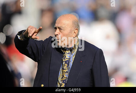 Soccer - Barclays Premier League - Fulham et Queens Park Rangers - Craven Cottage. Mohamed Al Fayed, propriétaire de Fulham Banque D'Images