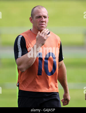 Rugby Union - Coupe du Monde de Rugby 2011 - Trimestre Final - Angleterre / France - Angleterre Capitaines Exécuter - Onewa Domain Banque D'Images