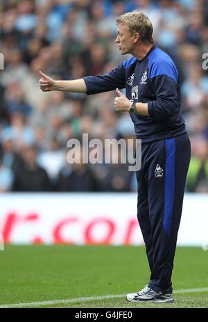 Football - Barclays Premier League - Manchester City / Everton - Etihad Stadium. David Moyes, directeur d'Everton Banque D'Images