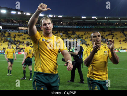 Rugby Union - Coupe du Monde de Rugby 2011 - Trimestre Final - Afrique du Sud v l'Australie - Wellington Regional Stadium Banque D'Images