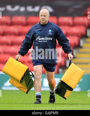 Rugby Union - Aviva Premiership - Saracens / Worcester Warriors - Vicarage Road. Richard Hill, entraîneur-chef des Worcester Warriors Banque D'Images