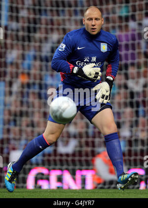 Football - Carling Cup - deuxième tour - Aston Villa v Hereford United - Villa Park. Brad Guzan, gardien de but Aston Villa Banque D'Images