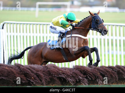 Les courses de chevaux - Hunt - Hippodrome de Worcester Banque D'Images