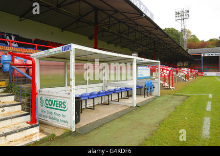 Football - Billets en vente pour Aldershot v Manchester United - The EBB Stadium.Une vue générale de l'équipe de l'extérieur a creusé-dehors au STADE EBB, Aldershot. Banque D'Images