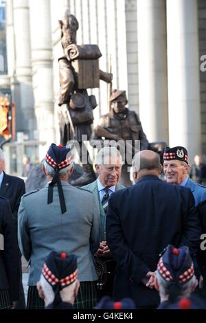 Visite du Prince de Galles Aberdeen Banque D'Images