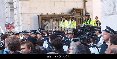 Occupy London Stock Exchange protester Banque D'Images