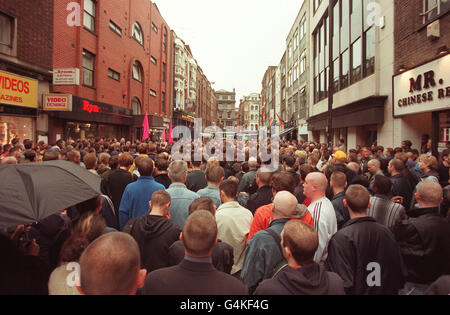 Bombe Soho/vigil-foule Banque D'Images