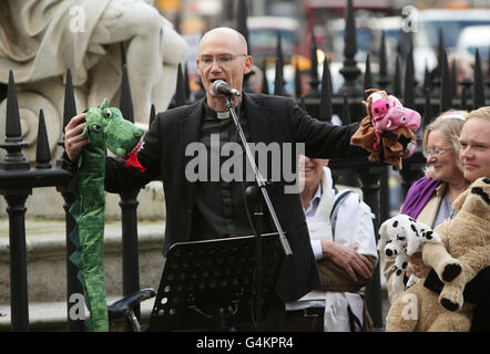 Occupy London Stock Exchange protester Banque D'Images