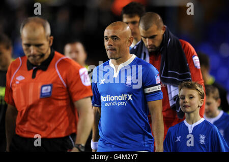 Football - npower football League Championship - Birmingham City / Leeds United - St Andrews.Stephen Carr, capitaine de la ville de Birmingham, dirige ses joueurs pour le match Banque D'Images