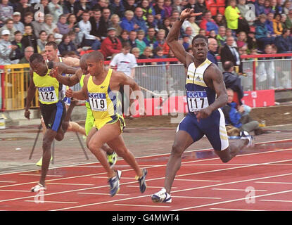 Athlétisme/Chambres-100m win Banque D'Images