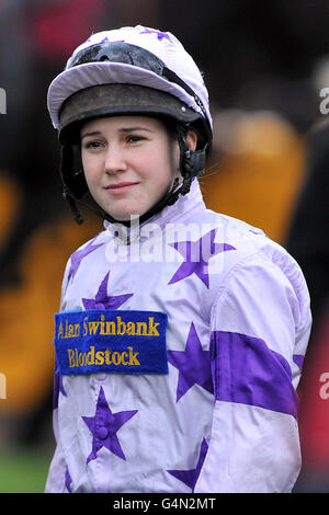 Courses hippiques - Betfair Chase Festival Raceday - Haydock Park Racecourse. Lucy Alexander, Jockey Banque D'Images