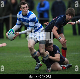 Rugby Union - Brewin Dolphin Semi Final - Merchiston Castle School v Edinburgh Academy - Merchiston Banque D'Images